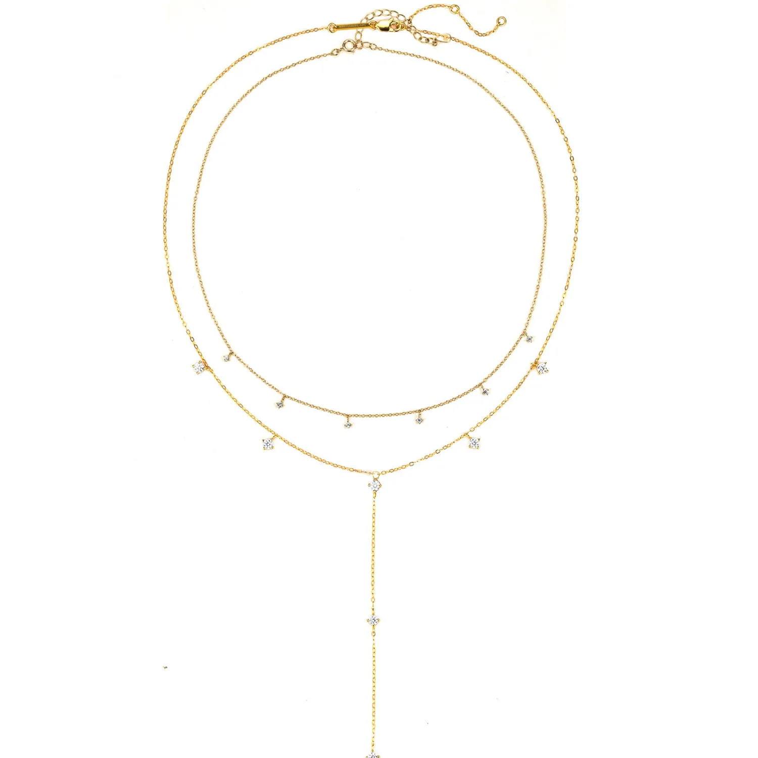 Necklace Sets | Lariat Necklaces | Hey Happiness Ellipse Halsketten-Set Sterling Silber