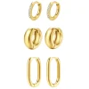 Earring Stack Sets | Creolen | Hey Happiness Essentielles Ohrringe-Set Wasserfest Gold