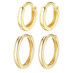 Earring Stack Sets | Creolen | Hey Happiness Eternal Ohrringe Set 585 Gold