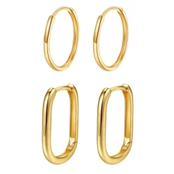 Creolen | Hey Happiness Ewigkeit Ohrringe Set 585 Gold