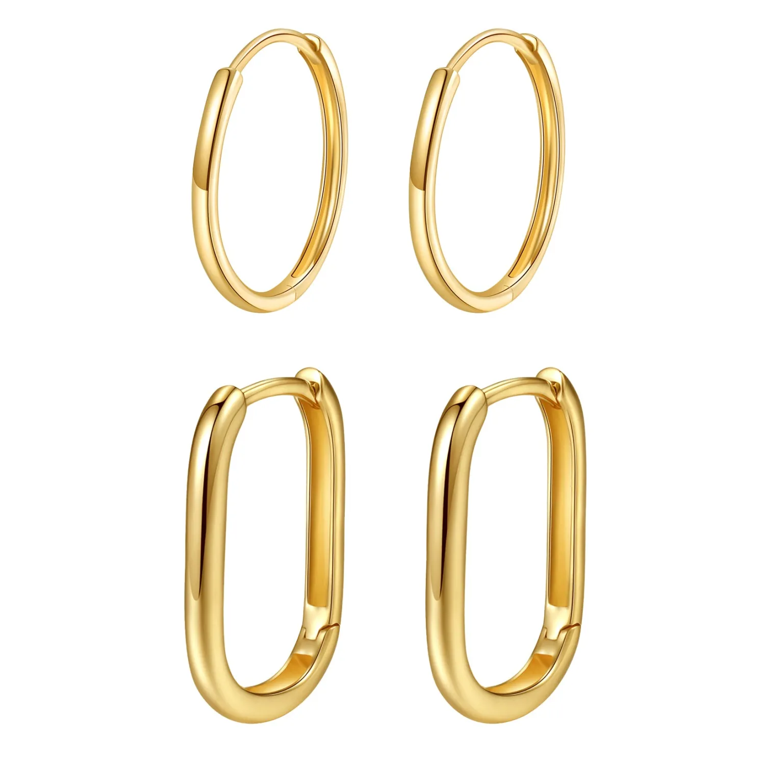 Creolen | Hey Happiness Ewigkeit Ohrringe Set 585 Gold