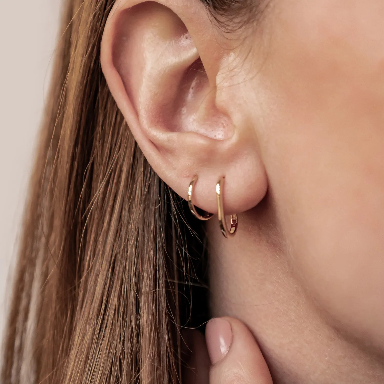 Creolen | Hey Happiness Ewigkeit Ohrringe Set 585 Gold