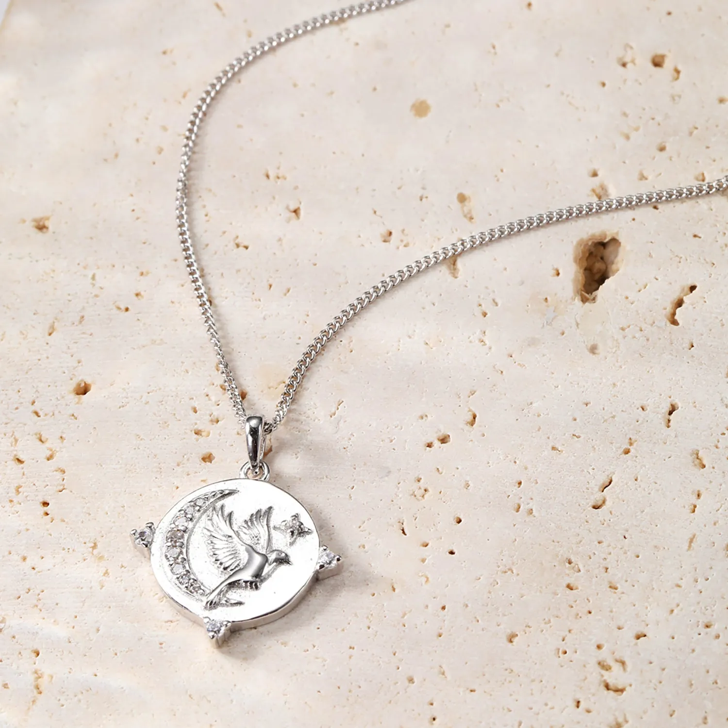 Filigrane Ketten | Hey Happiness Fearless Kette mit Anhänger Sterlingsilber