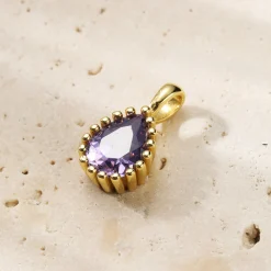 Filigrane Ketten | Hey Happiness Februar Amethyst Geburtsstein Halskette Sterlingsilber