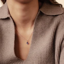 Filigrane Ketten | Hey Happiness Februar Amethyst Geburtsstein Halskette Sterlingsilber