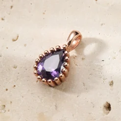 Filigrane Ketten | Hey Happiness Februar Amethyst Geburtsstein Halskette Sterlingsilber