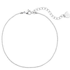 Fußkettchen | Hey Happiness Filigrane Fußkette im Kugelkette-Design in Silber Silver