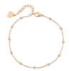 Fußkettchen | Hey Happiness Filigrane Fußkette mit Kugeln in Rosegold Rose Gold