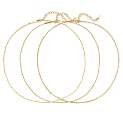 Necklace Sets | Hey Happiness Filigrane Ketten Set Goldplattiertes Sterlingsilber