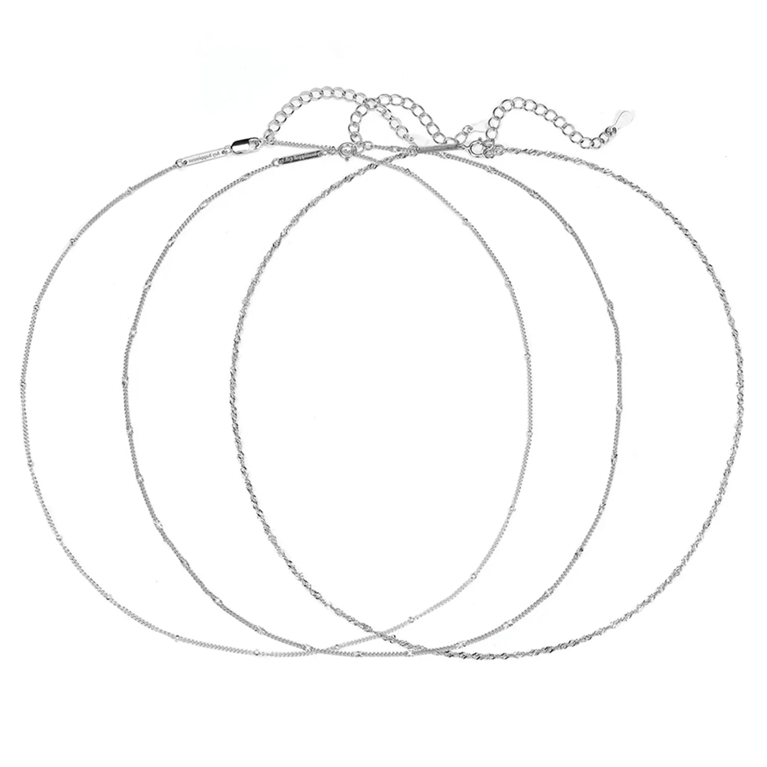 Necklace Sets | Hey Happiness Filigrane Ketten Set Goldplattiertes Sterlingsilber