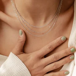 Necklace Sets | Hey Happiness Filigrane Ketten Set Goldplattiertes Sterlingsilber