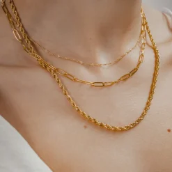 Statement Ketten | Hey Happiness Filigrane Kordelkette in Gold