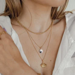 Statement Ketten | Hey Happiness Filigrane Kordelkette in Gold