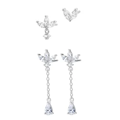 Earring Stack Sets | Hey Happiness Filigrane Ohrstecker zum Stapeln Sterlingsilber Silver
