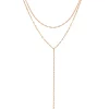 Lariat Necklaces | Filigrane Ketten | Hey Happiness Filigrane Y Kette im Rolokette-Design in Rosegold Rose Gold