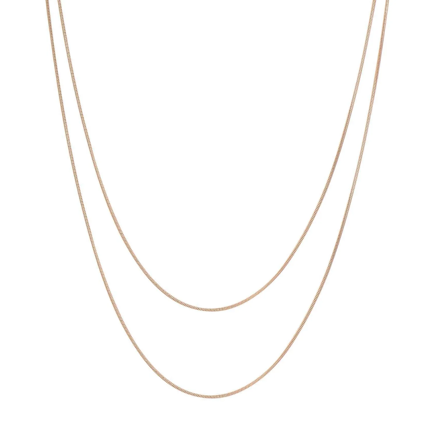 Filigrane Ketten | Hey Happiness Filigrane Zweireihige Schlangenkette Rosegold Rose Gold