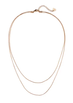 Filigrane Ketten | Hey Happiness Filigrane Zweireihige Schlangenkette Rosegold Rose Gold