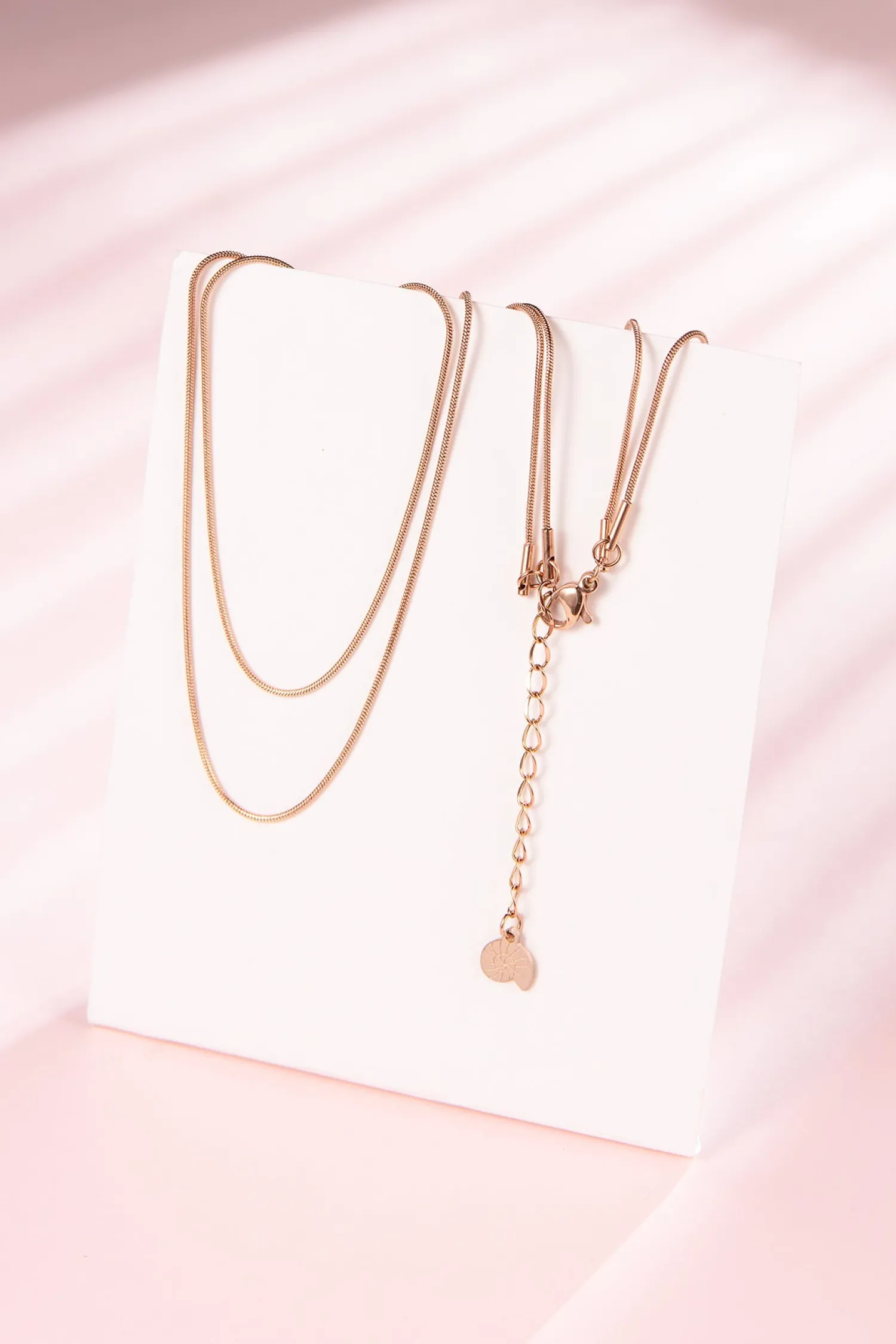 Filigrane Ketten | Hey Happiness Filigrane Zweireihige Schlangenkette Rosegold Rose Gold