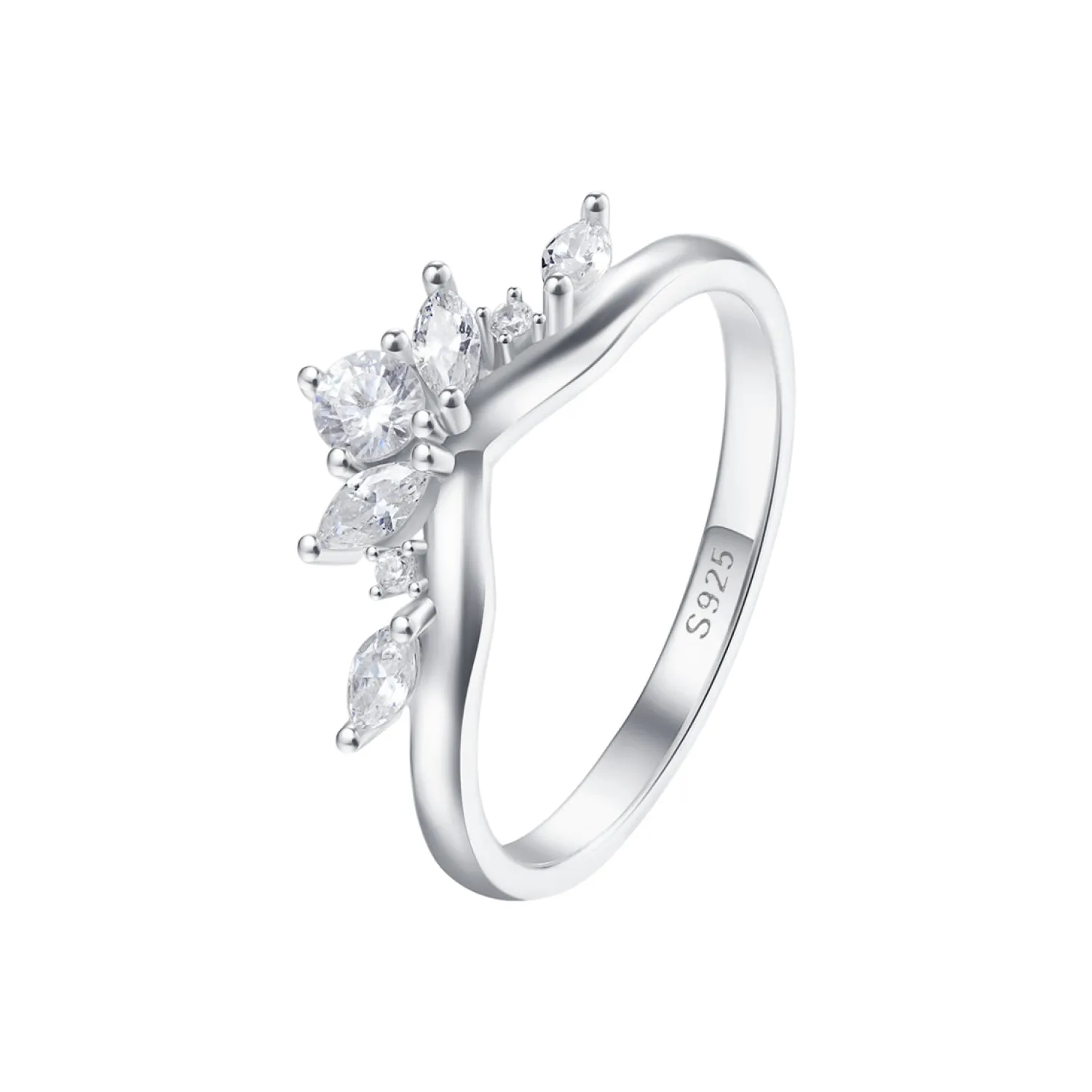 Schlichte Ringe | Hey Happiness Fireworks Zirkonia Ring Sterlingsilber Silver
