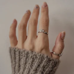 Schlichte Ringe | Hey Happiness Fireworks Zirkonia Ring Sterlingsilber Silver