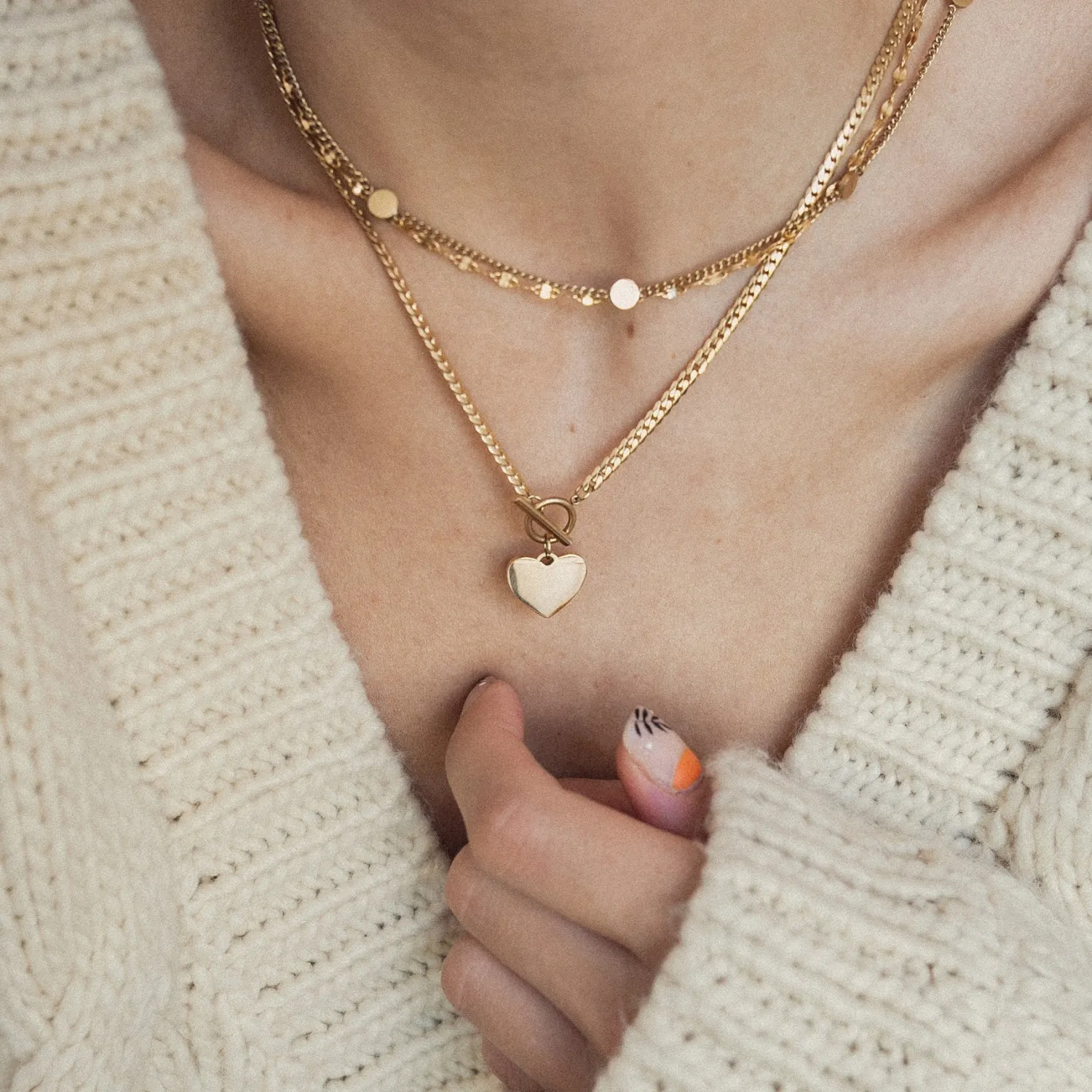 Choker Ketten | Filigrane Ketten | Hey Happiness Flache Rolokette farbe Gold
