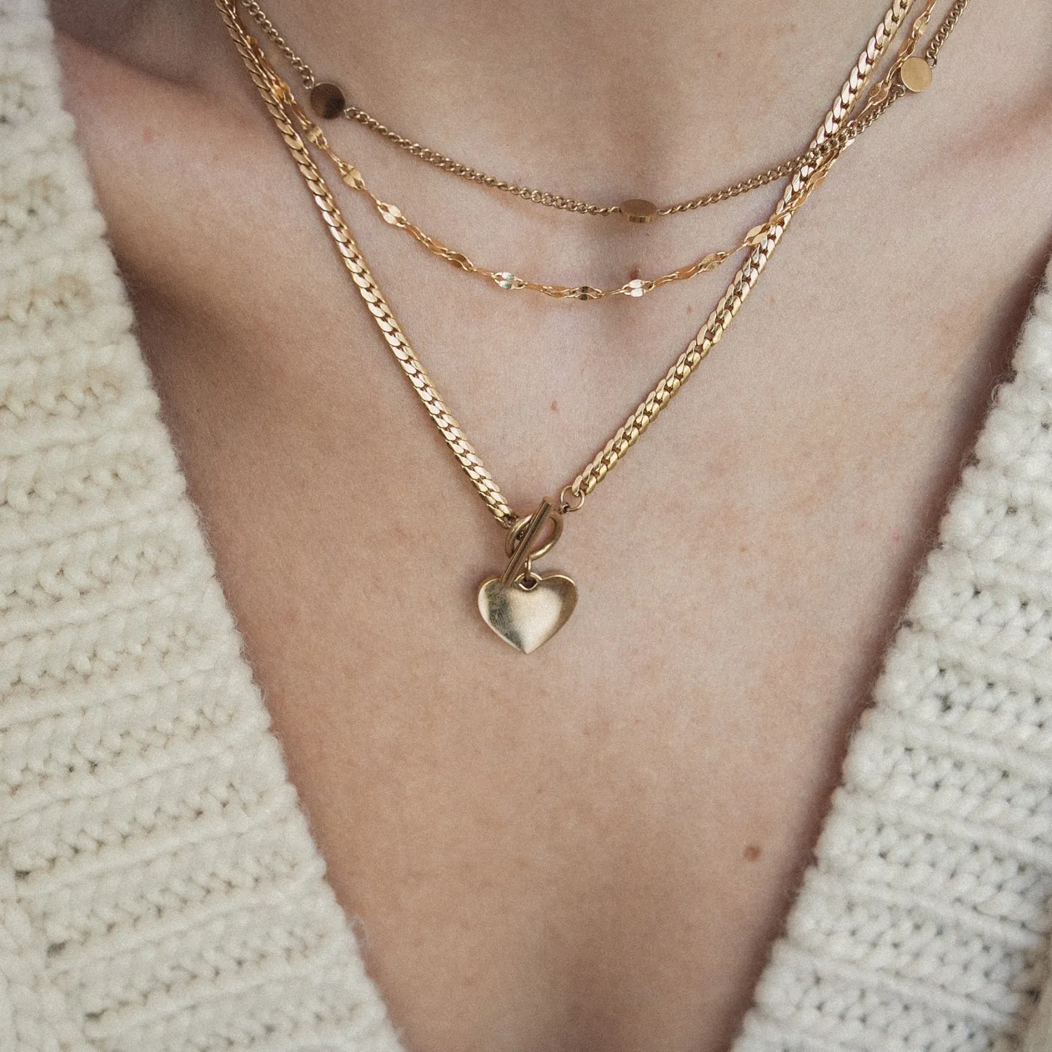 Choker Ketten | Filigrane Ketten | Hey Happiness Flache Rolokette farbe Gold