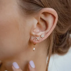 Earring Stack Sets | Hey Happiness Frühlingszeit Ohrringe Set Sterlingsilber in Gold