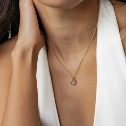 Filigrane Ketten | Hey Happiness Funkelnde Herz Halskette Sterlingsilber