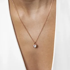 Filigrane Ketten | Hey Happiness Funkelnde Herz Halskette Sterlingsilber