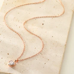 Filigrane Ketten | Hey Happiness Funkelnde Herz Halskette Sterlingsilber