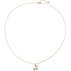 Filigrane Ketten | Hey Happiness Funkelnde Kirsche Anhänger Kette aus 585 Gold