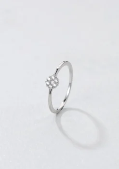 Schlichte Ringe | Hey Happiness Funkelnder Kreis Ring Sterlingsilber Silver