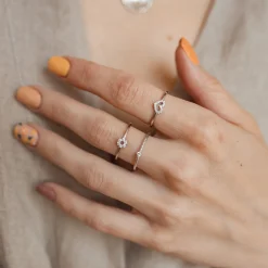 Schlichte Ringe | Hey Happiness Funkelnder Kreis Ring Sterlingsilber Silver