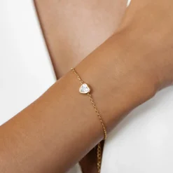 Charm Armbänder | Hey Happiness Funkelndes Herz Armband Sterlingsilber