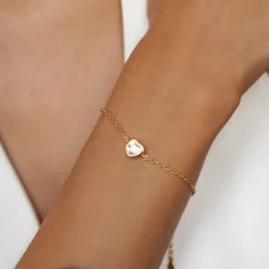 Charm Armbänder | Hey Happiness Funkelndes Herz Armband Sterlingsilber