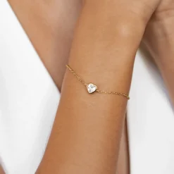 Charm Armbänder | Hey Happiness Funkelndes Herz Armband Sterlingsilber