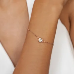 Charm Armbänder | Hey Happiness Funkelndes Herz Armband Sterlingsilber