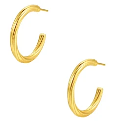 Creolen | Hey Happiness Gedrehte Creolen in Gold