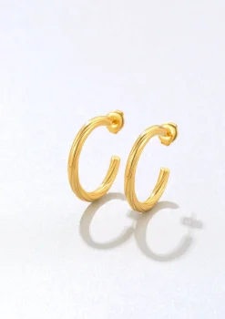 Creolen | Hey Happiness Gedrehte Creolen in Gold