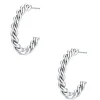 Creolen | Hey Happiness Gedrehte Creolen mit Twist in Silber Silver