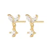 Ohrstecker | Hey Happiness Geflatter Ohrstecker aus Sterlingsilber in Gold