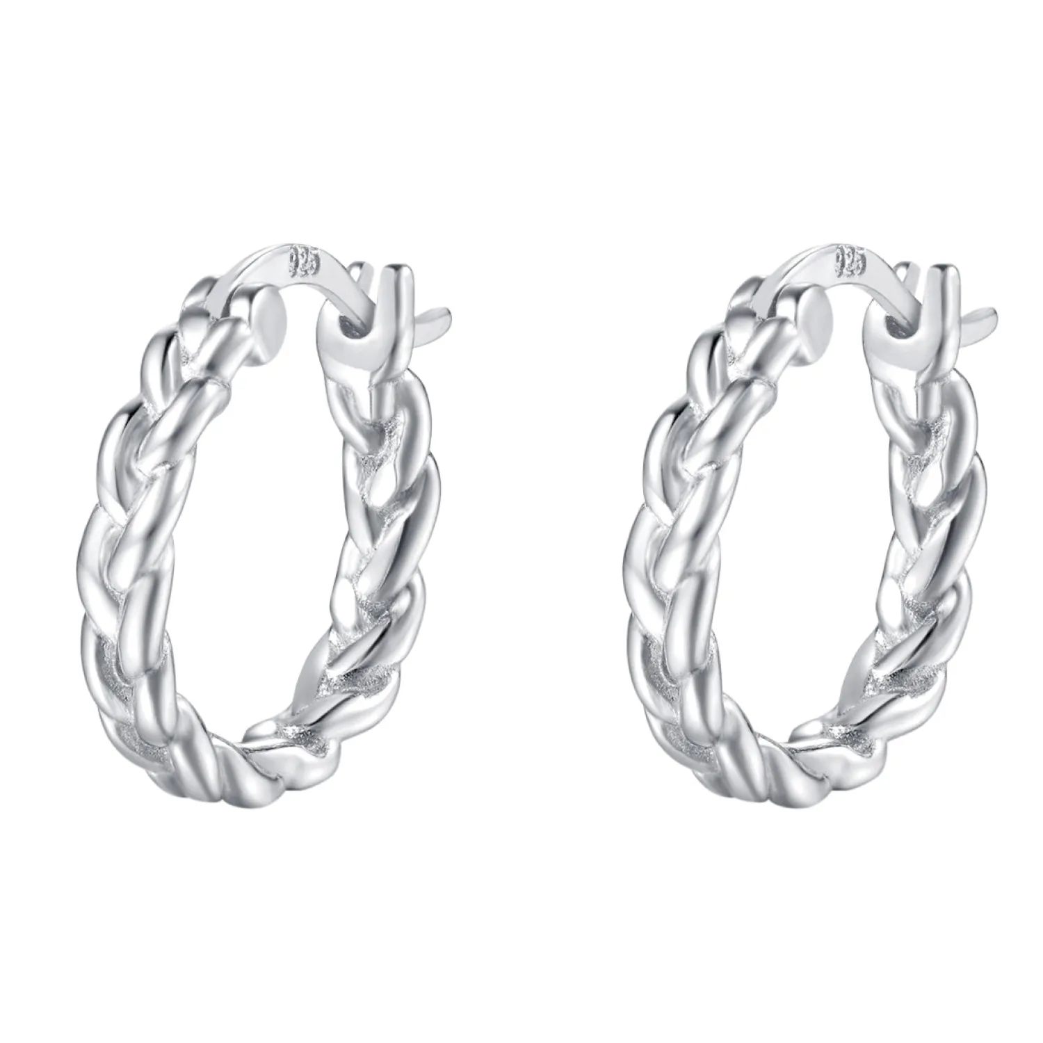 Creolen | Hey Happiness Geflochtene Creolen Sterlingsilber Silver