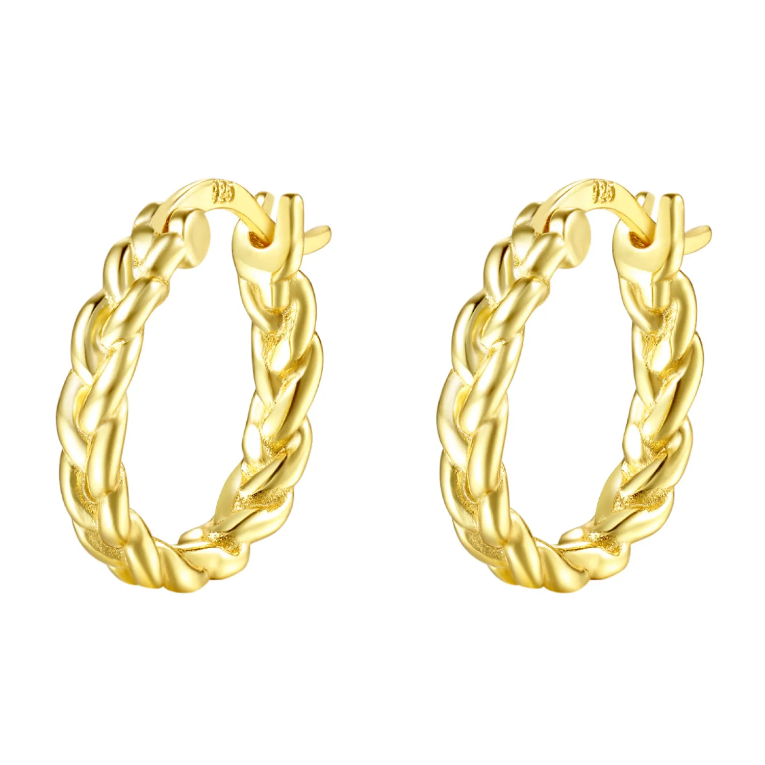 Creolen | Hey Happiness Geflochtene Creolen Sterlingsilber in Gold