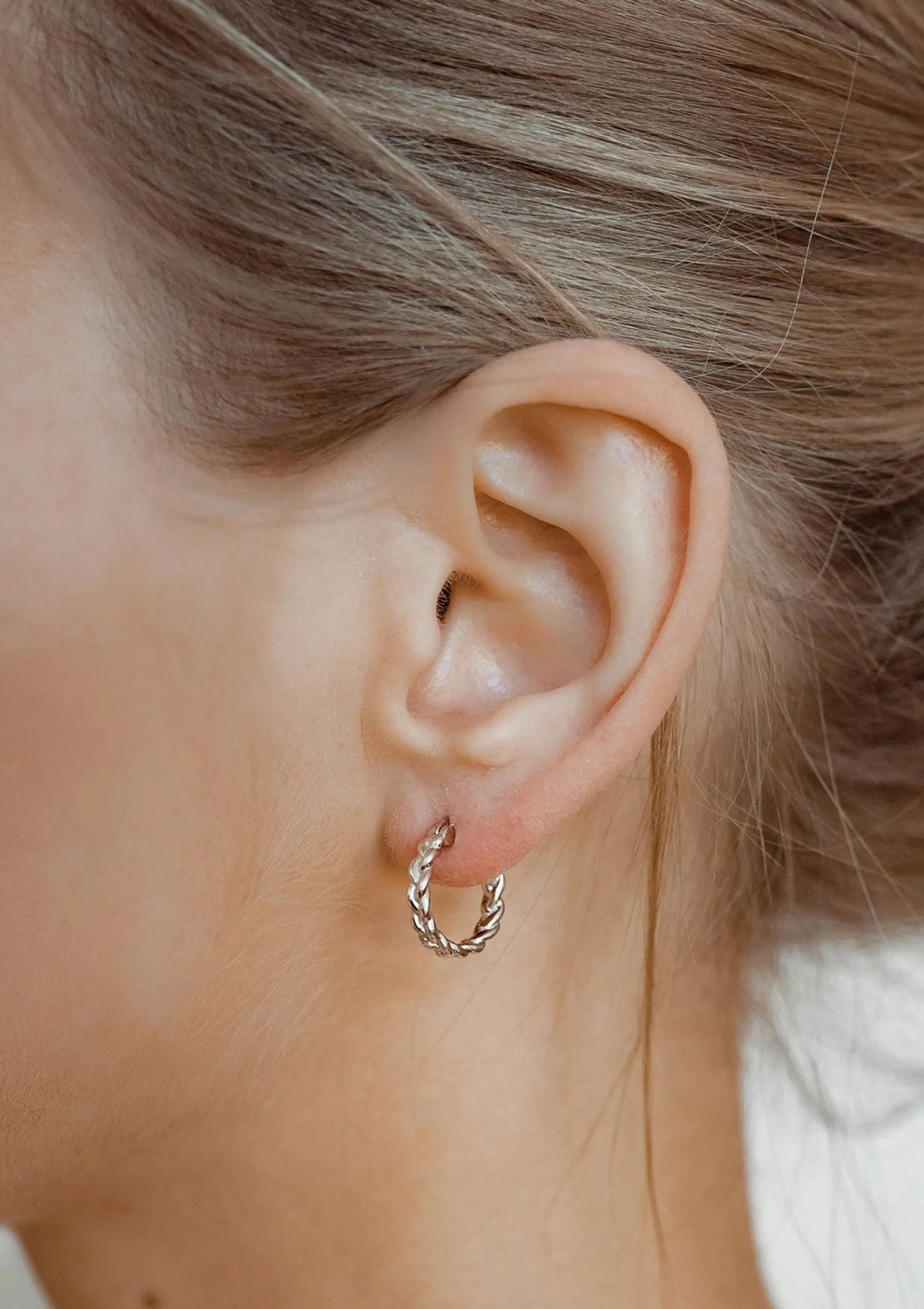 Creolen | Hey Happiness Geflochtene Creolen Sterlingsilber Silver