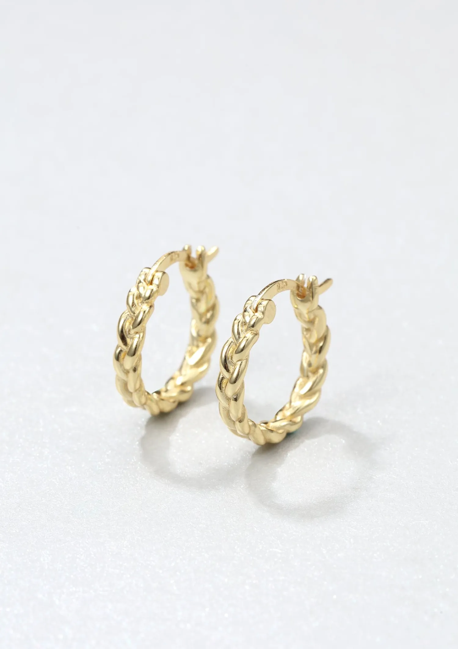 Creolen | Hey Happiness Geflochtene Creolen Sterlingsilber in Gold