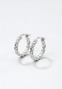 Creolen | Hey Happiness Geflochtene Creolen Sterlingsilber Silver