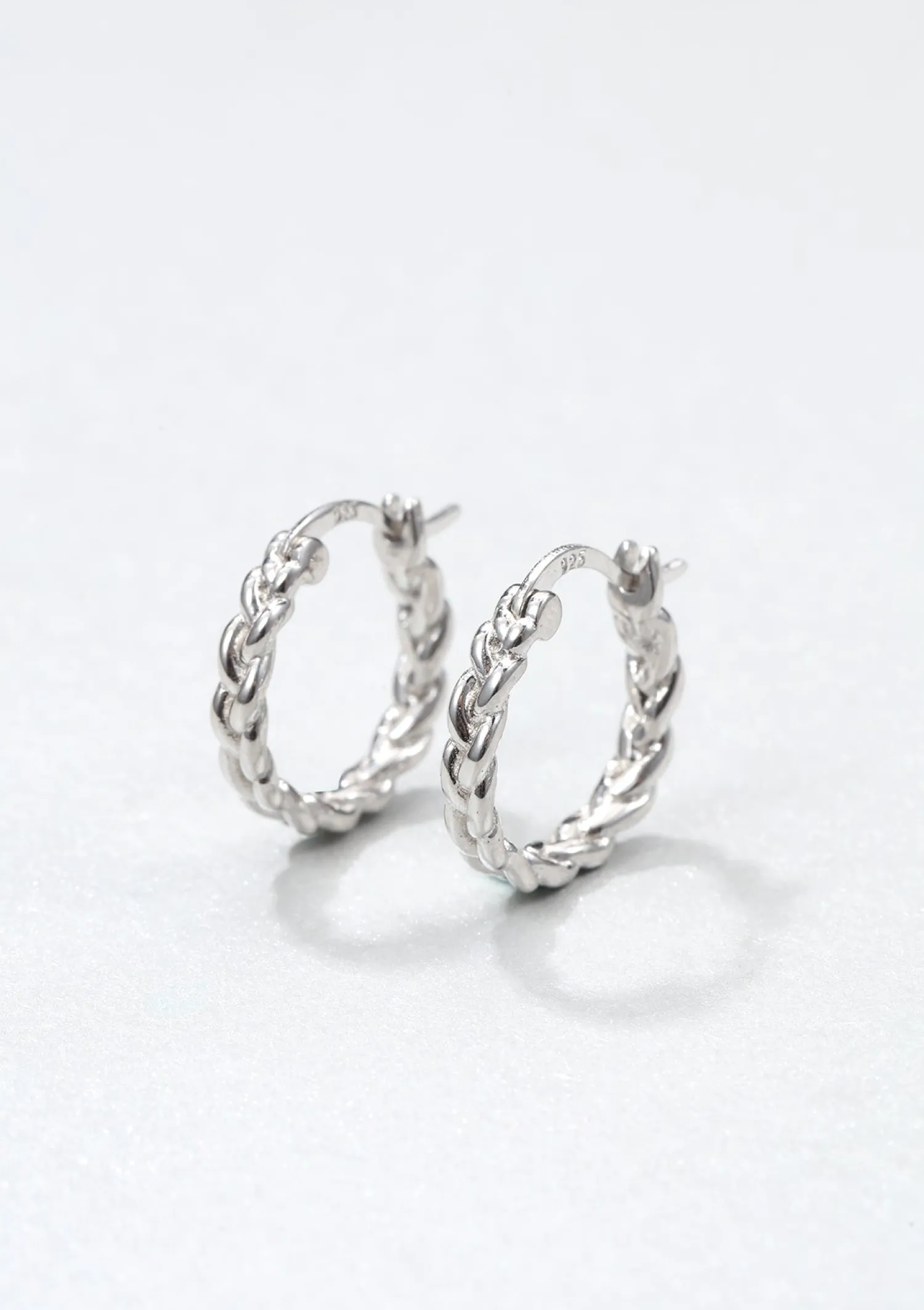 Creolen | Hey Happiness Geflochtene Creolen Sterlingsilber Silver