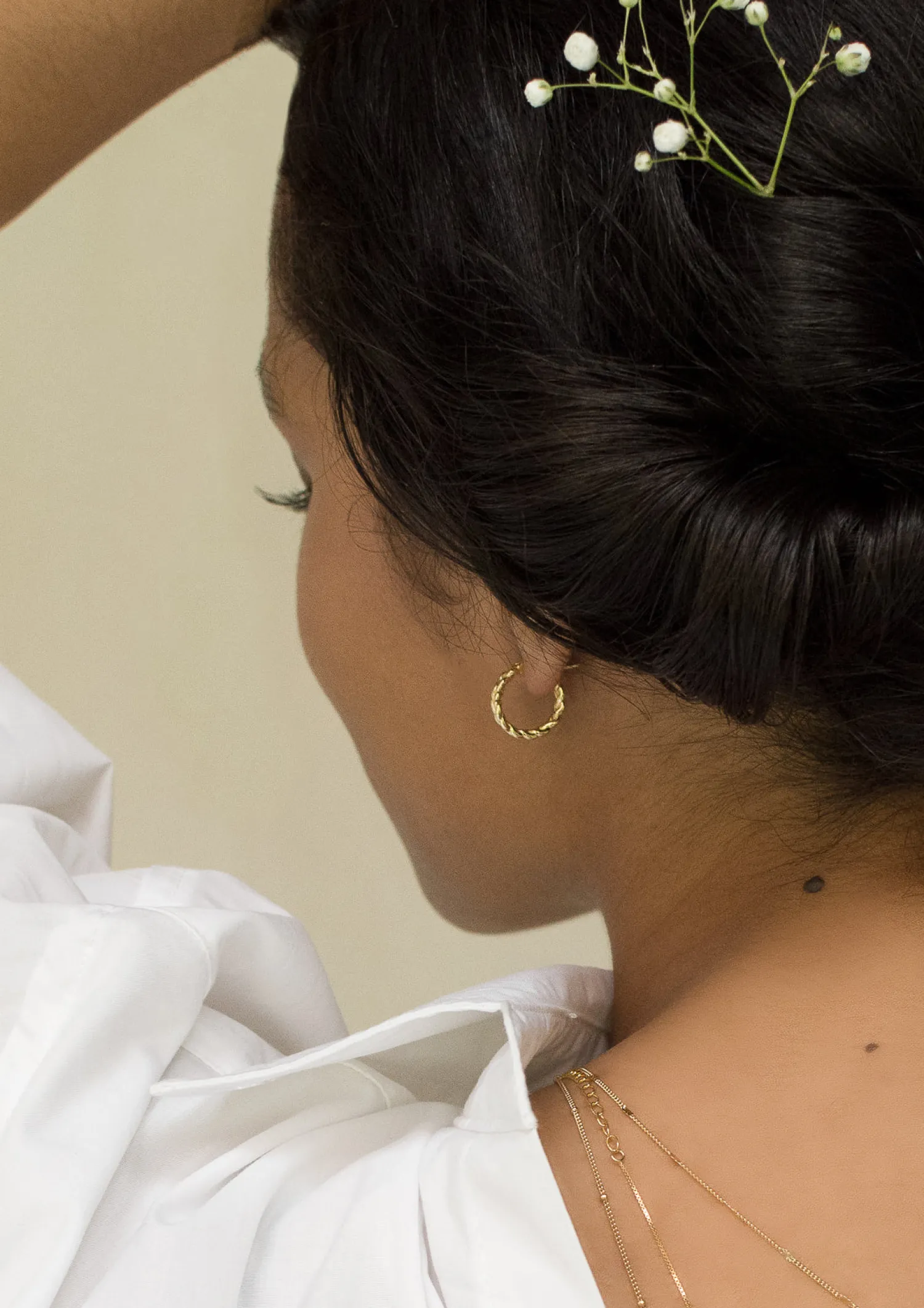 Creolen | Hey Happiness Geflochtene Creolen Sterlingsilber in Gold