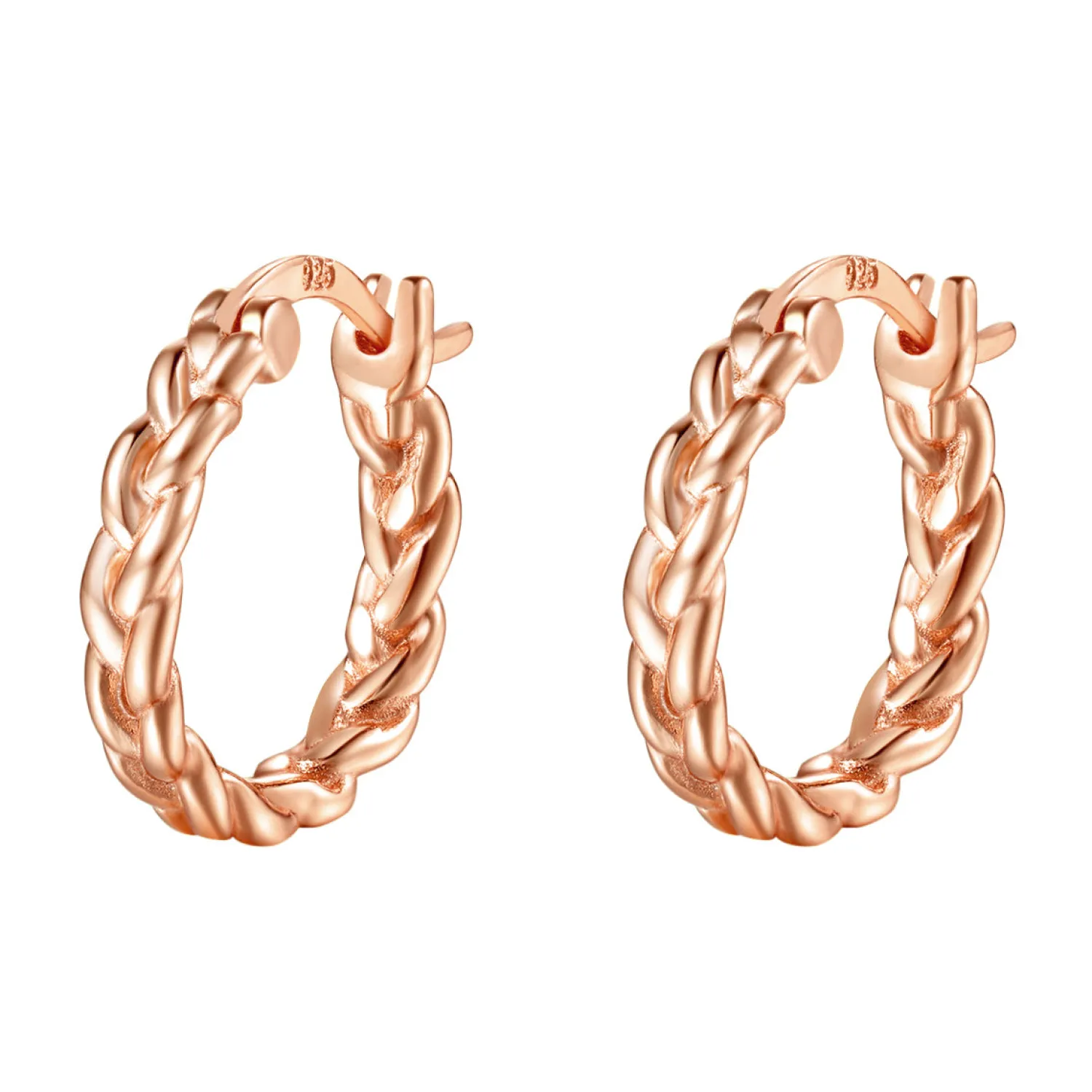 Creolen | Hey Happiness Geflochtene Creolen Sterlingsilber in Gold
