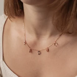 Anhänger | Filigrane Ketten | Hey Happiness Glücksbringer-Anhänger-Halskette aus Sterlingsilber